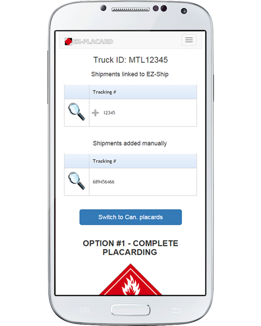 View all the dangerous goods inside your vehicle in real-time
